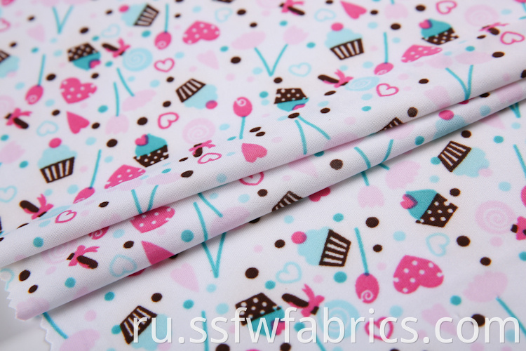 Cute Ice Cream Pattern Fabric